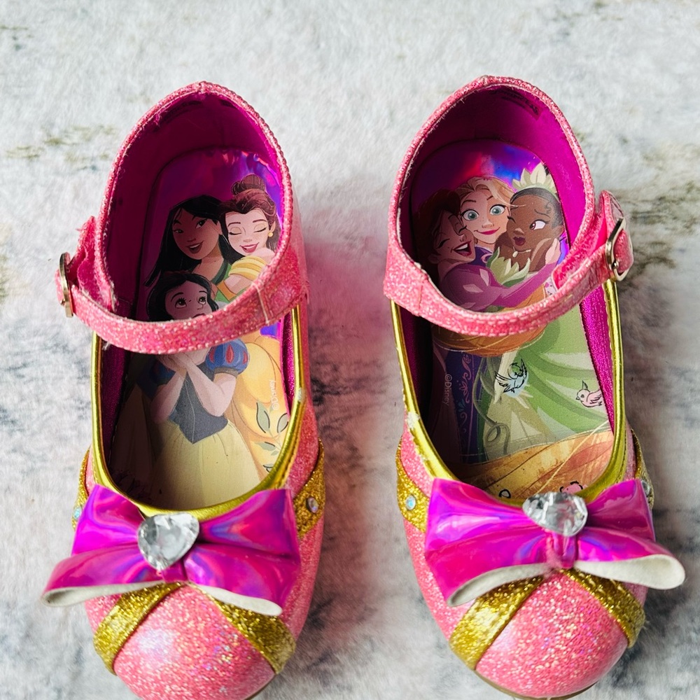 Pink and Gold Glitter Princess Shoes